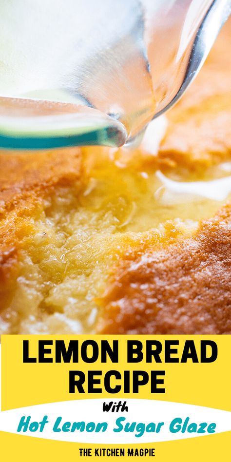 Lemon Loaf Bread, Lemon Bread Recipe, Lemon Glaze Recipe, Lemon Bread Recipes, Lemon Loaf Recipe, Lemon Loaf Cake, Lemon Frosting, Hot Bread, Lemon Bread