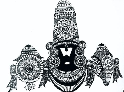 Here You Can Learn How to Draw Lord Venkateswara balaji Mandala Art Step by Step Easy Venkateshwara, also known by various other names, is a form of the Hindu god Vishnu. Venkateswara is the presiding deity of Tirumala Venkateswara Temple located in Tirupati, Andhra Pradesh, India. Balaji Mandala Art, Tirumala Venkateswara, Tirumala Venkateswara Temple, Venkateswara Temple, Art Forms Of India, Lord Venkateshwara, Art Step By Step, Tirupati Balaji, Lord Venkateswara