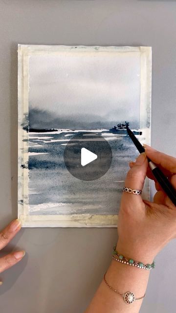 Daniel Smith Artists Materials on Instagram: "It’s Friday Fun Takeover Post by Brand Ambassador Alison Pinto  @alisonpintoart 

“Moody Seas”

Colors used: Payne’s Blue Gray

“There is such pleasure to be had in creating the simplest of scenes in one single color. Monochromatic paintings can be incredibly relaxing, and Payne’s Blue Gray gives you just the right values, just the right hints of cool blue tone, and atmospheric effects to create enjoyable scenes, painting after painting! :)

Friday Fun is about just doing a little sketch, having fun with it. The mindfulness of a little doodling session quiets the mind, while the fact that its “just a quick sketch” sets you free from the pressure of results and lets you simply enjoy the process! The exercise might amount to nothing other than re Monochromatic Watercolor, Friday Fun, Enjoy The Process, Watercolor Tutorials, Artist Materials, Sea Colour, Blue Tone, Quick Sketch, Watercolour Tutorials