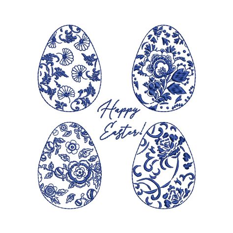 Nowruz Eggs, Easter Gift Card Holder, Chinoiserie Patterns, Easter Bunny Treats, Easter Basket Tags, Easter Egg Designs, Easter Embroidery, Embroidery Design Sets, Easter Egg Crafts