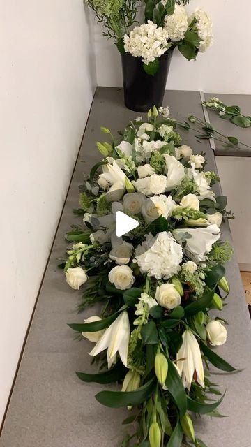 Grave Flower Arrangements, Diy Sympathy Flower Arrangements, Grave Flowers Arrangements Diy, Cheap Flower Arrangements, Wedding Flower Arrangements Church, Grave Arrangements, Wedding Reception Flower Arrangements, Lily Centerpieces, White Floral Centerpieces