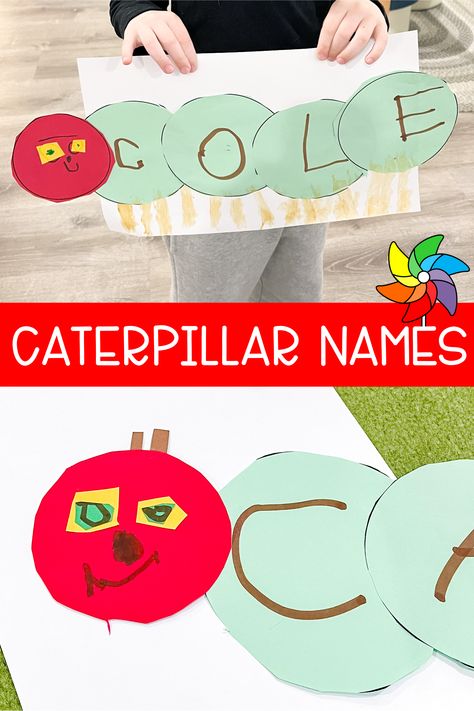 Books Preschool Theme Activities, Very Hungry Caterpillar Preschool Theme, The Very Hungry Caterpillar Activities For Preschoolers, The Hungry Caterpillar Eyfs, Eric Carle Math Activities Preschool, Caterpillar Name Craft Preschool, The Hungry Caterpillar Activities, Eric Carle Activities Preschool Science, Caterpillar Letter Activities