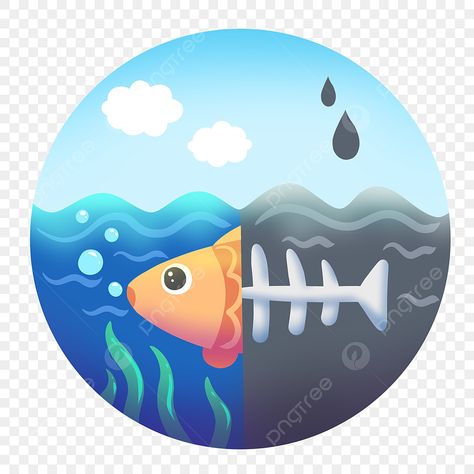 Water Pollution Illustration, Save Water Illustration, Pollution Illustration, Protection Illustration, Sea Logo, Oil Pollution, Songkran Festival, Water Pollution, Font Illustration