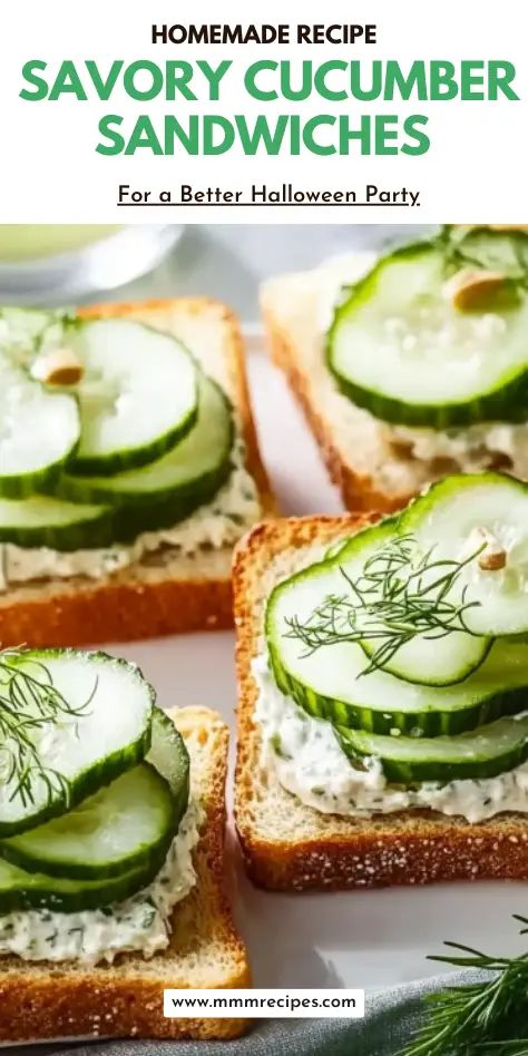 Savory cucumber sandwiches are the perfect light bite for parties, brunch, or snacks. Creamy, crisp, and ready in minutes. Save this recipe and make it for your next gathering! Veggie Finger Sandwiches, Cucumber Canapes Ideas, Christmas Tree Cucumber Sandwiches, Cucumber Slices Appetizers, Easy Cucumber Sandwiches, Cucumber Dill Sandwiches, Mini Cucumber Sandwiches, Cucumber Sandwiches Recipes, Cucumber Appetizers