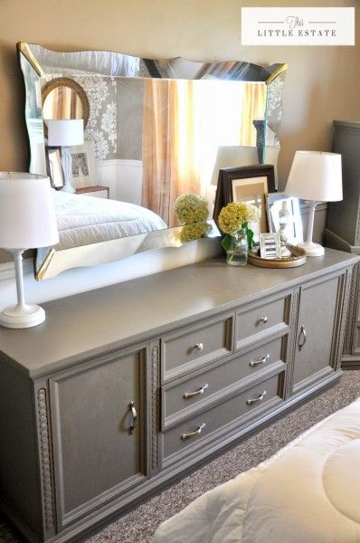 Eclectic Home Tour - This Little Estate Painted Bedroom Furniture, Mirror On The Wall, Bedroom Dresser, Eclectic Home, Redo Furniture, Bed Room, Rustic Furniture, My New Room, Home Fashion