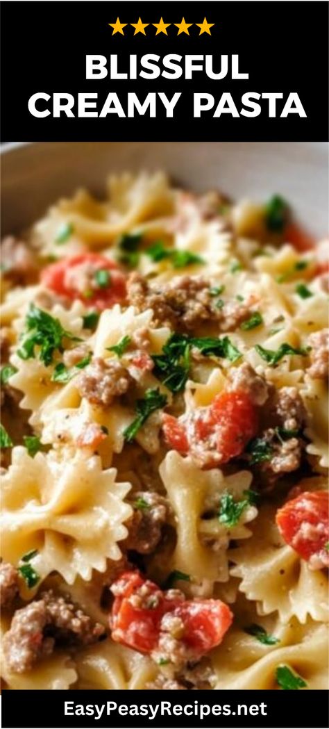 Craving a delicious comfort meal? Try this Simple Creamy Italian Sausage Bow Tie Pasta! Packed with the rich flavors of Italian sausage and a delightful creamy sauce, this dish comes together quickly and will satisfy your hunger. Perfect for family dinners or a busy weeknight. Just toss in some garlic, tomatoes, and your favorite greens, and you've got a meal everyone will love. Elevate your pasta nights with this easy recipe that brings out the essence of Italian cooking right at home! Bow Tie Pasta Recipes Creamy, Dinner With Italian Sausage Easy Recipes, Sausage Italian Recipes, Bow Tie Sausage Pasta, Simple Sausage Recipes, Creamy Sausage And Peppers Pasta, Meals With Italian Ground Sausage, Sausage And Bow Tie Pasta Recipe, Italian Sausage Recipes For Dinner Easy