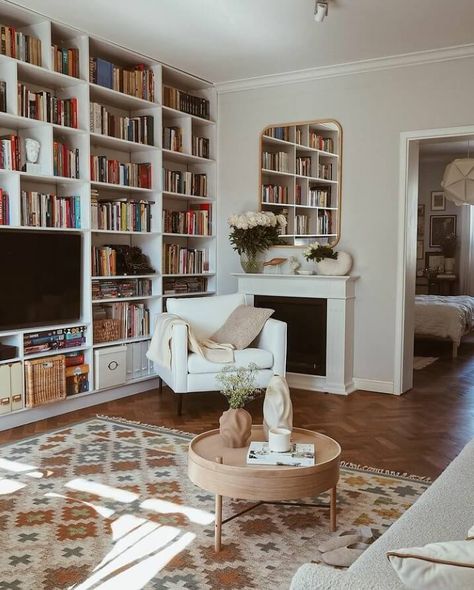 A Warm Scandinavian-Inspired Home in Poland - The Nordroom White Tile Floor, Warm Interior, Stunning Interior Design, White Floor Lamp, Living Table, Scandinavian Interior, Scandinavian Home, Beautiful Interiors, Inspired Homes