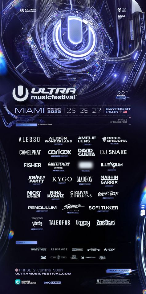 Ultra Music Festival 2022 Announces Phase 1 Lineup Ultra Festival, Edm Logo, New Year Music, Edm Music Festivals, Music Festival Logos, Alison Wonderland, Edm Dj, A State Of Trance, Electronic Music Festival