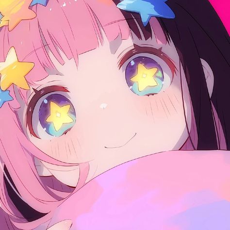 Discord Server, An Anime, Pink Hair, A Girl, Stars, Anime, Hair, Pink