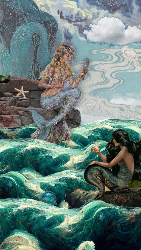 #mermaids #love #ocean #forbiddenlove #sea #siren #mermaid #beauty Mermaid Beauty, Sea Siren, Mermaid Artwork, Mermaid Wallpapers, Siren Mermaid, Mermaid Lagoon, Real Mermaids, Mermaid Aesthetic, Mermaid Life