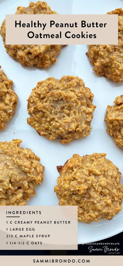 Healthy Peanut Butter Oatmeal, Healthy Peanut Butter Oatmeal Cookies, Peanut Butter And Oatmeal, Oatmeal Healthy, Oatmeal Cookie Recipe, Butter Oatmeal Cookies, Healthy Oatmeal Cookies, Peanut Butter Eggs, Cookies Healthy