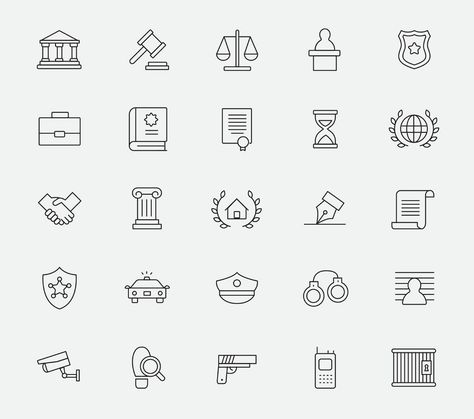 Law Stickers Aesthetic, Law Doodles, Law Drawing, Lawyer Man, North Logo, Monochrome Icons, Law Icon, Law Notes, Law Office Decor