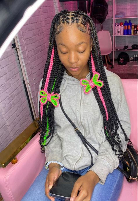 Braids With 3d Butterfly, Braids With Butterflies, 3d Butterfly Braids, Destiny Fashion, Butterfly Braids, Bday Hair, Baddie Hair, Black Kids Braids Hairstyles, Cute Box Braids