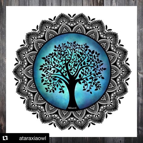 Mandala Sharing Page on Instagram: “#Repost @ataraxiaowl . Tag your work with #ilovesharingmandala ・・・ I made a tree of life mandala for the prompt nature mandala of the…” Crochet Tree Of Life, Tree Of Life Mandala, Portrait Tips, Flower Portrait, Nature Mandala, Mandala Meditation, Crochet Tree, Mandala Art Therapy, Geometric Design Art