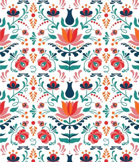 How to Design a Colorful Hungarian Folk Art Pattern in Adobe Illustrator Hungarian Folk Art, Illustration Design Graphique, Folk Illustration, Folk Art Flowers, Folk Design, Adobe Illustrator Tutorials, Scandinavian Folk Art, Folk Embroidery, Design Textile