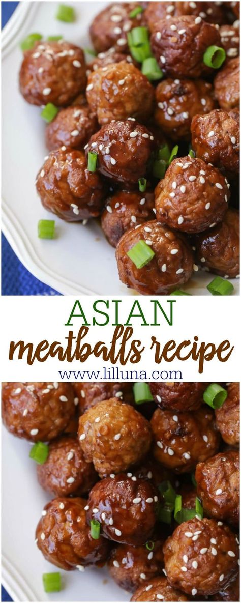 Easy and delicious Crock Pot Asian meatballs. These flavorful meatballs take minutes to prep, are perfect for parties and have that Asian flavor we all know and love. #asianmeatballs #meatballs #crockpotasianmeatballs #crockpotmeatballs #asian Meatballs Slow Cooker, Crock Pot Asian, Flavorful Meatballs, Crockpot Meatballs, Slow Cooker Asian, Asian Meatballs, Lil Luna, Meatball Bake, Crock Pot Meatballs