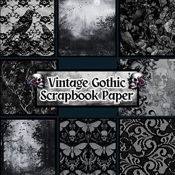 Vintage Gothic Scrapbook Paper: 20 Double-Sided, 40 Sheets of Black Victorian Gothic Themed Craft Paper. Perfect for Origami, Decoupage, Junk ... Ephemera, Mixed Media Art, Collage, and More. Gothic Scrapbook, Scrapbook Paper Designs, Gothic Themes, Creative Scrapbook, Paper Ideas, Vintage Gothic, Vintage Theme, Themed Crafts, Craft Paper