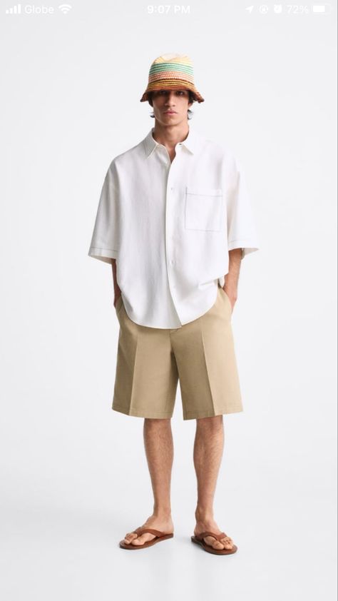 Resort Wear Men, Man Sandals, Zara Summer, Summer Mens, Mens Trendy Outfits, Man Fashion, Men Summer, Zara Man, Summer Ready