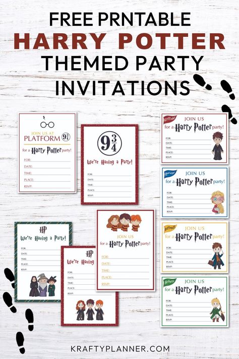 Free Printable Harry Potter, Harry Potter Party Invitations, Themed Party Invitations, Harry Potter Themed Party, Printable Harry Potter, Harry Potter Birthday Invitations, Harry Potter Invitations, Harry Potter Planner, Harry Potter Printables Free