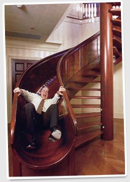 Skjulte Rum, Staircase Slide, Stair Slide, Stair Case, Spiral Stairs, Design Del Prodotto, Spiral Staircase, Staircase Design, Home Decor Trends