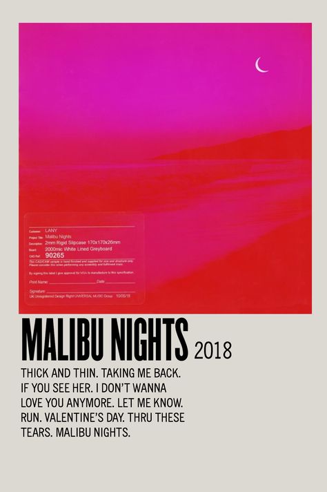 LANY malibu nights alt movie poster music Lany Album Cover, Lany Sticker, Lany Poster, Lany Malibu Nights, Lany Aesthetic, Lany Band Wallpaper, Lany Concert, Lany Band, Malibu Nights