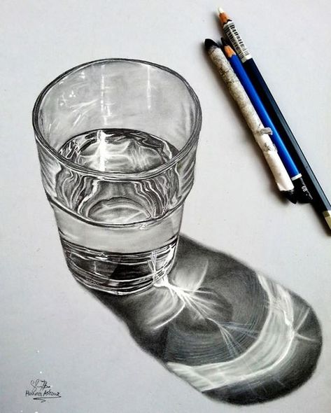 Glass Drawing, Art Alevel, Pencil Drawing Tutorials, Realistic Pencil Drawings, Observational Drawing, 3d Art Drawing, Pencil Shading, Object Drawing, Still Life Drawing