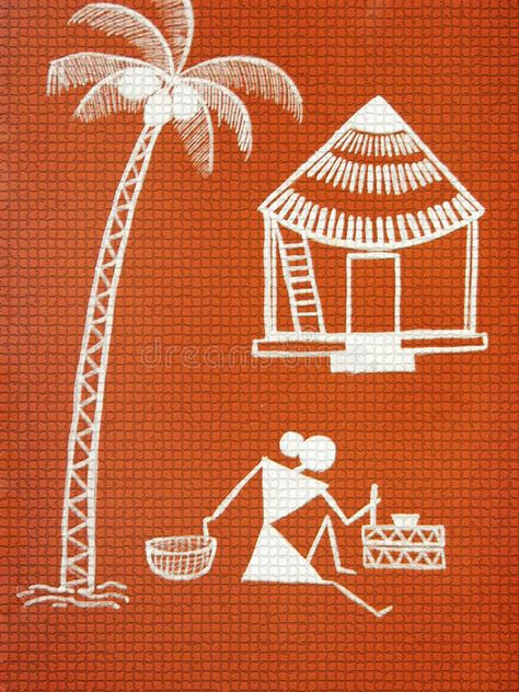 Varali Painting, Warli Embroidery, Warli Drawing, Matka Painting, Cow Sketch, Worli Painting, Warli Painting, Warli Art, Geometric Origami