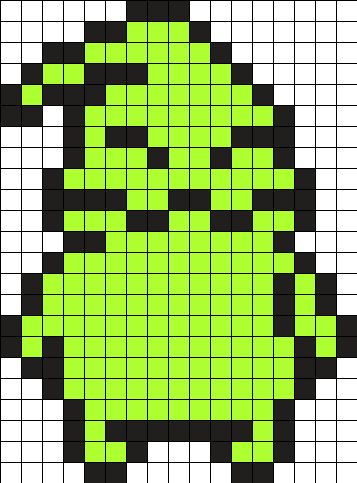 Oogie Boogy Man Perler Bead Pattern / Bead Sprite Ghastly Perler Bead Patterns, Oogie Boogie Perler Bead Pattern, Oogie Boogie Perler Beads, Oogie Boogie Pixel Art, Perler Bead Halloween Patterns, Perler Beads Designs Pattern, Disney Perler Bead Patterns, Halloween Perler Bead Patterns, Halloween Perler Beads