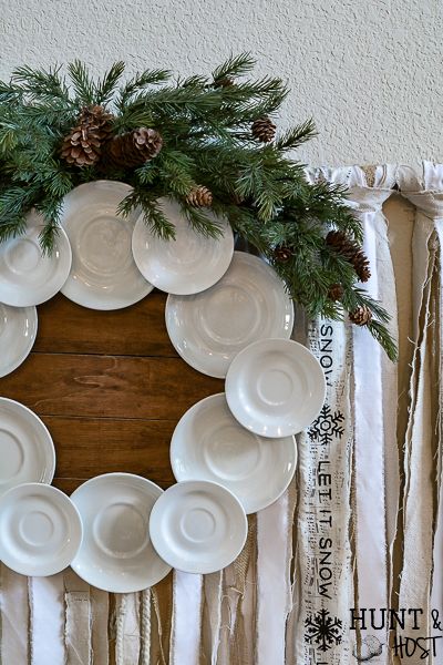 Stairway Gate, Mini Cloche, Plate Wreath, Tie Tutorial, Footed Tray, Farmhouse Classroom, Teacup Crafts, Vintage Computer, Easy Diy Wreaths