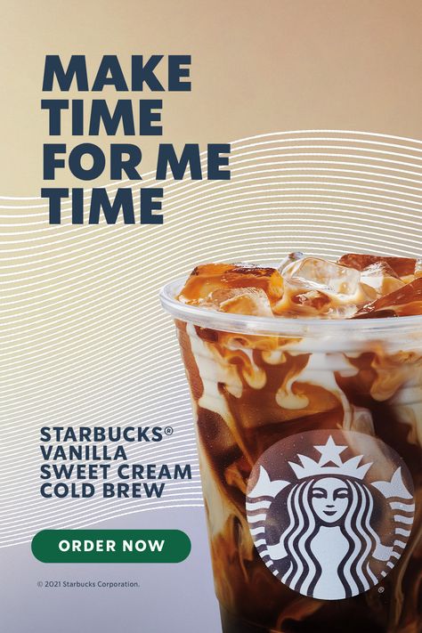 Vanilla Sweet Cream Cold Brew, Sweet Cream Cold Brew, Vanilla Sweet Cream, Cream Cold Brew, Secret Starbucks Drinks, Motion Design Video, Food Graphic Design, Sweet Cream, Vanilla Coffee