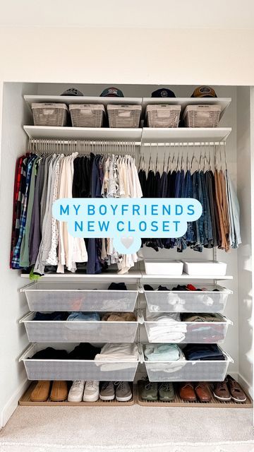 Home Organizing & Cleaning Pro on Instagram: "Wait til the end 😱 Closet from IKEA is the Boaxel System, all bins are from Target, custom labels are made with the P Touch Brother Cube label maker! #ikeacloset #customcloset #closetorganizing #closettransformation #organizing" Ikea Closet Boaxel, Closet Transformation, Ikea Closet, Home Organizing, Label Maker, Custom Closet, Custom Labels, Home Organization, The End