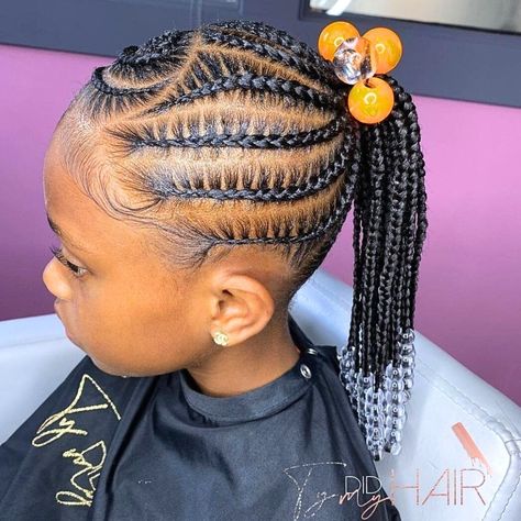 40+ School Cornrows Hairstyles for Kids, Tweens and Teens - Coils and Glory Braided Hairstyles For Black Hair Kids, Kids Cornrow Hairstyles Simple, Natural Hairstyles For Black Kids, Lil Girl Hairstyles Braids, Kids Cornrow Hairstyles Natural Hair, Cute Cornrows, Children Hairstyles, Toddler Braided Hairstyles, Kids Style Hair