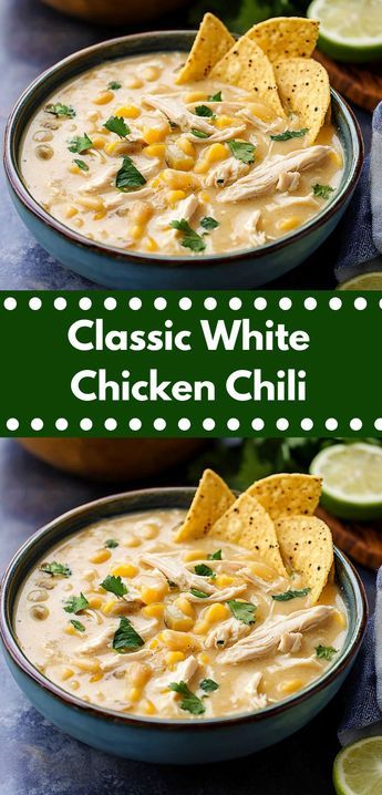 Need a comforting dish? This classic white chicken chili is an ideal chili recipe crockpot style! One of the best white chicken chili recipes for easy, flavorful chicken meals. Chicken Chili Recipes, Best White Chicken Chili Recipe, Best White Chicken Chili, White Chicken Chili Soup, White Chicken Chili Recipe Crockpot, Chicken Chili Soup, White Chili Recipe, White Chicken Chili Recipe, Chicken Chili Crockpot