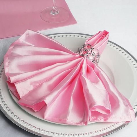 $2.99 | Add a touch of class and elite grace into your tabletops with our silky smooth satin napkins. The impeccable sheen and velvety luster of premium quality satin will exude oodles of sparkle and sophistication to your tablescape. Fold them modishly in different shapes complementing your tableware, or simply display in classic rectangular fold to give a VIP feel to your treasured guests. Our upscale quality Satin napkins are perfect to use in weddings, banquets, bars, hotels and restaurants. Restaurants For Birthdays, Wedding Dinner Napkins, Rose Gold Satin, Napkins Wedding, Fabric Napkin, Napkin Folding, Cloth Dinner Napkins, Satin Color, Party Napkins