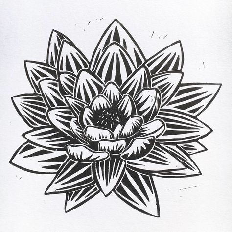 Lotus blockprint Lotus Flower Outline, Lino Ideas, Linocut Printmaking, Woodcuts Prints, Tee Shirt Designs, Lino Print, Kitchen Tea, Linocut Prints, Design Reference