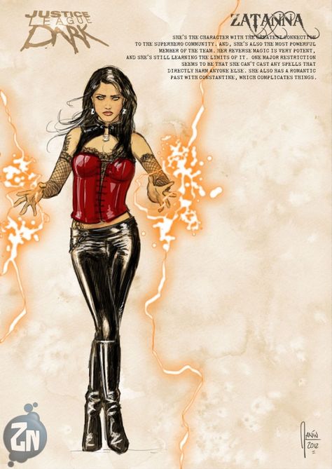 Zatanna Concept Art, Zatanna Redesign, Justice League Dark Zatanna, Hawkgirl Justice League, Zatanna Aesthetic, Zatanna Justice League Dark, Superhero Redesign, Justice League Symbols, Dc Zatanna