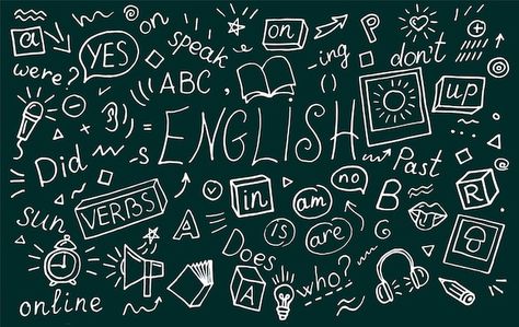 English Education Wallpaper Backgrounds, About English Language, English Background, Pronunciation English, English Wallpaper, School Brochure, Doodle Background, Presentation Backgrounds, Education Icon