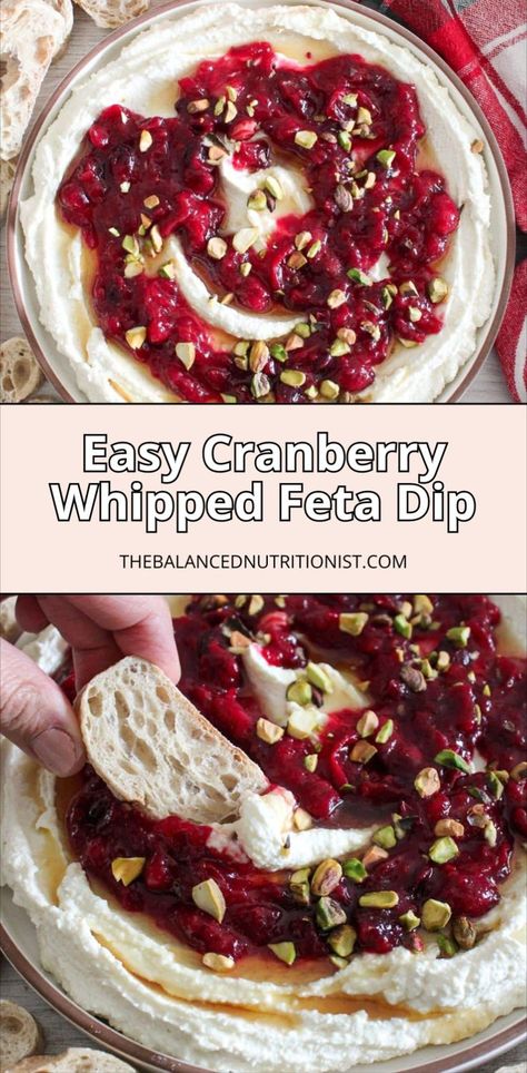 Serve this cranberry whipped feta dip for a delicious and easy appetizer. The whipped feta dip with cranberry sauce is perfect for any holiday party, including Thanksgiving and Christmas. It's one of the best holiday appetizers and tastes super good. Try this delish and best cranberry dip for your festive gatherings. Cranberry Whipped Feta, Holiday Party Dips, Holiday Dip, Cranberry Dip, Whipped Feta Dip, Best Holiday Appetizers, Dip Easy, Holiday Appetizers Easy, Sliced Pears