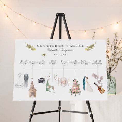 Wedding Guest Timeline, Wedding Signature Board, Wedding Guest Experience, Wedding Schedule Timeline, Ceremony Welcome Sign, Wedding Agenda, Wedding Logistics, Wedding Schedule, Afternoon Wedding