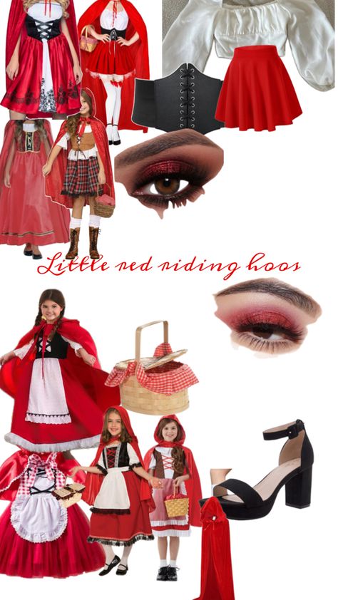 Ref riding hood Halloween costume ideas Hood Halloween Costume, Halloween Costume Ideas, Red Riding Hood, Costume Ideas, Halloween Costume, Halloween Costumes, Halloween, Red