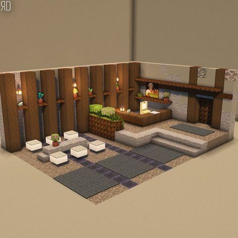 Minecraft Workstation, Minecraft Restaurant, Minecraft Floor Designs, Minecraft Interior Ideas, Interior Design Minecraft, Play Bakery, Interior Minecraft, Minecraft Decoration, Minecraft Java