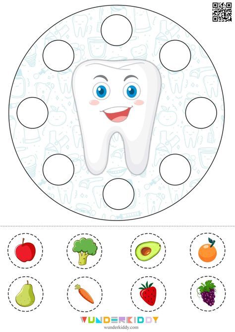 Best Food For Teeth, Healthy Food Activities For Preschool Free Printables, Socioemotional Activities, Teeth Activities For Preschool, Group Activity For Kids Preschool, Healthy Food Activity, Teeth Activities For Kids, Tooth Preschool Activities, Nutrition Activities For Kids