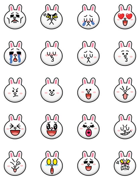 Line Friends Brown & Cony Emoji Stickers For IPhone Line Emoji Stickers, Line Friends Stickers, Line Brown Bear, Stickers For Iphone, Phone Emoji, Birthday Wishes For Lover, Friends Stickers, Line Emoji, Expression Sheet