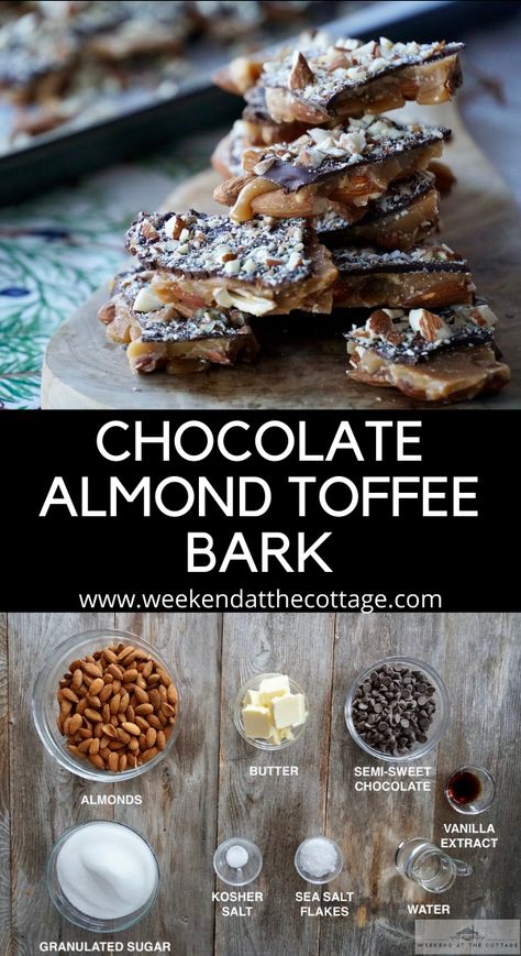 Chocolate Almond Toffee Bark, Almond Chocolate Bark, Toffee Chocolate Bark, Chocolate Brittle Bark, Chocolate Almond Bark Recipes, Christmas Toffee Bark, Xmas Bark, Christmas Dainties, Chocolate Bark Ideas