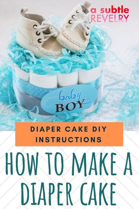 How To Make A Diaper Cake For Baby Boy, Simple Diaper Cake, Small Diaper Cakes, Summertime Sangria, Easy Baby Shower, Easy Delicious Cakes, Awesome Party Favors, Mini Diaper Cakes