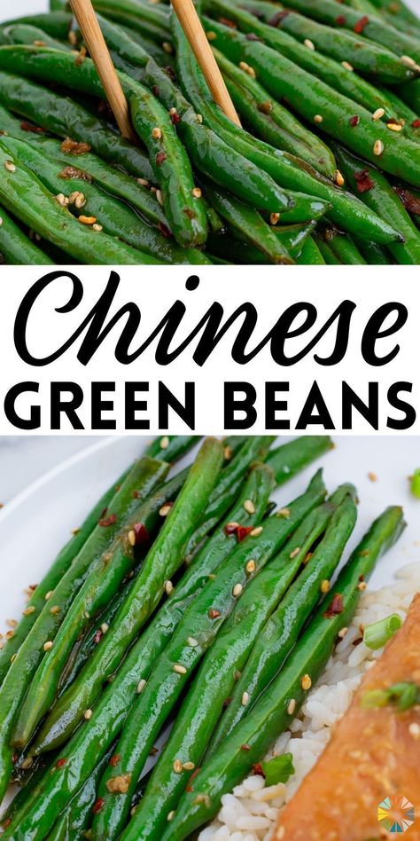 Chinese Buffet Green Beans, Chinese Green Bean Recipes, Soy Sauce Green Beans, Chinese Green Beans, Green Beans With Garlic, Green Beans Side, Sauteed Green Beans, Chinese Green, Garlic Green Beans