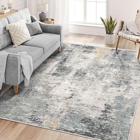 Amazon.com: Deerly Area Rug 6x9, Modern Abstract Area Rug, Rugs for Living Room, Dining Room Rug, Washable Rug 6x9, Large Bedroom Rug with Non Slip Rubber Backing for Living Dining Room Office, Grey/Gold : Home & Kitchen Entryway Rugs, Large Living Room Rugs, Low Pile Carpet, 5x7 Area Rug, 6x9 Area Rugs, Well Woven, Daily Cleaning, Living Room Area Rugs, Washable Rug