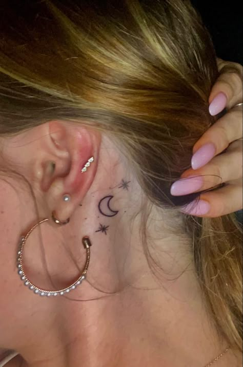 Star Tattoos Behind Ear, Growth Tattoos, Tattoos Christian, Tattoos Chest, Tattoos Cross, Easy Tattoos, Tattoos Dragon, Tattoos Drawing, Tattoos Butterfly