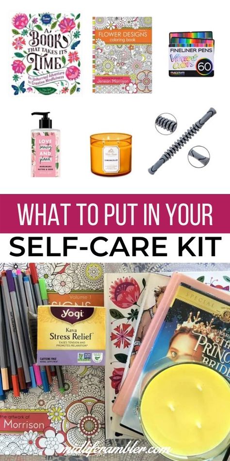 Self Care Crafts Diy, Feel Good Box Ideas, Coping Box Ideas For Adults, Crisis Box Ideas, Self Care Kit Diy Gift Ideas, Comfort Box Ideas, Diy Self Care Box Ideas, Selfcare Box Ideas, Self Care Kits Diy