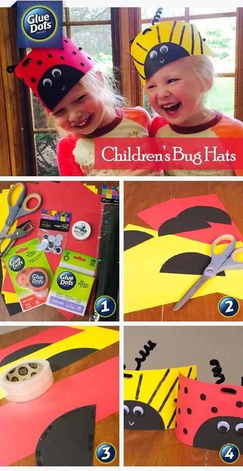 Preschool Bugs, Bug Hats, Bugs Preschool, School Kids Crafts, Hats For Kids, Insects Theme, School Glue, Classroom Projects, Love Bug